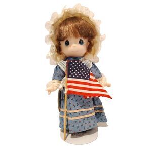 Precious Moments Famous Women Series 1st Edition 9" Betsy Ross Doll  Stand 2000